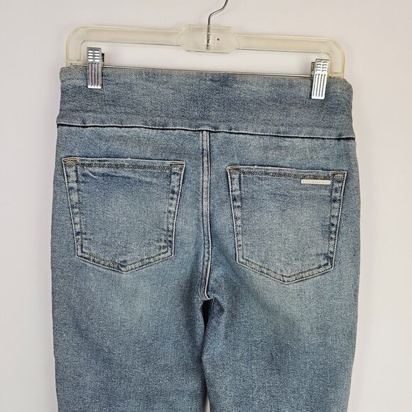 Rock & Republic Jeans Size 6 Blue Denim RX Fever Pull Up Light Wash Straight Leg - Picture 4 of 11